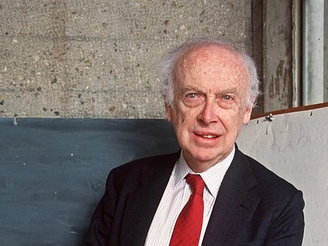 Picture taken on April 23, 1993 in Paris of American geneticist James Dewey Watson 