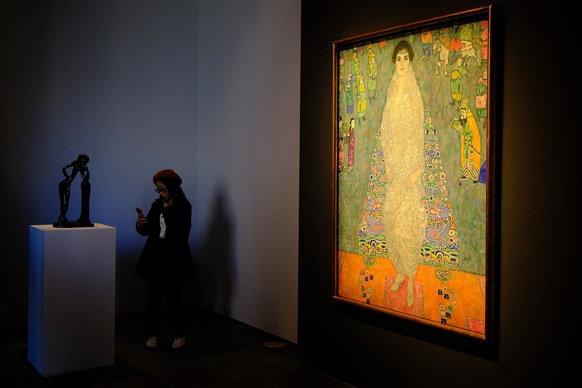 "Portrait of Elisabeth Lederer" by Gustav Klimt is pictured at Sotheby’s Marquee Sales Series in New York on November 8, 2025.