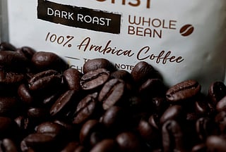 In this photo illustration, coffee beans are displayed on November 13, 2025 in a store.