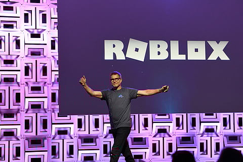 David Baszucki, founder and CEO of Roblox, presents at the Roblox Developer Conference on August 10, 2019 in Burlingame, California.  