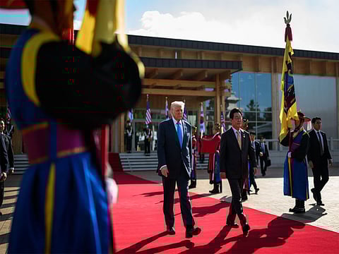 US President Donald Trump with South Korean President Lee Jae Myung.