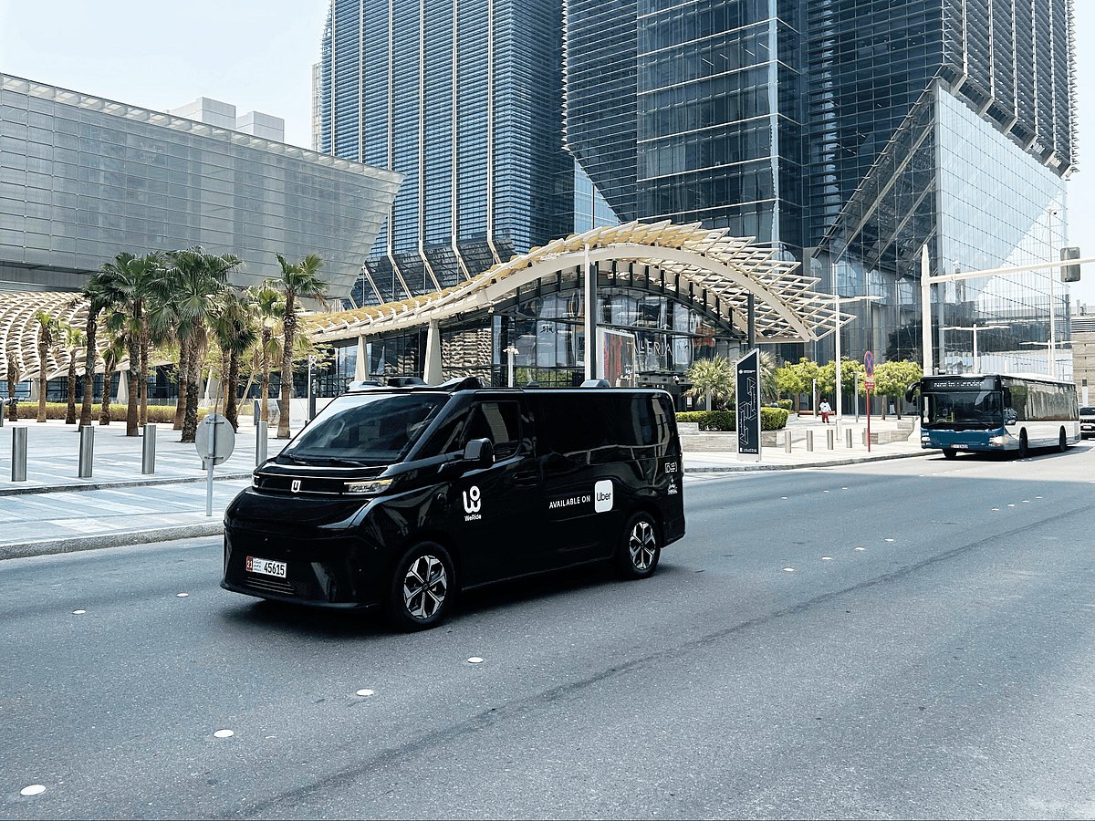 WeRide's Robotaxi on Al Maryah Island in Abu Dhabi.