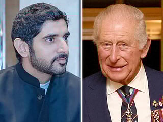 Sheikh Hamdan (left) and King Charles