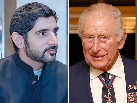 Sheikh Hamdan (left) and King Charles