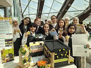 Dubai National School - Al Barsha claimed first place with their smart bee hive model.