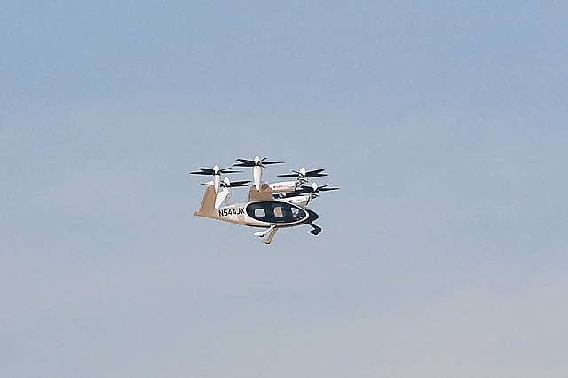 Joby Aviation’s pioneering aerial taxi during a special flight demonstration at Dubai Airshow 2025. Photo: Virendra Saklani/Gulf News