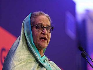 Hasina said she was not intimidated by the death sentence hanging over her or the ban on her Awami League party.