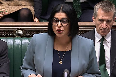 Britain's Home Secretary Shabana Mahmood, makes a statement on new reforms to seeking asylum in the UK. File photo