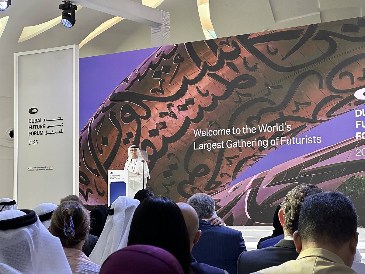 Khalfan Belhoul, CEO of the Dubai Future Foundation at the Dubai Future Forum 2025.