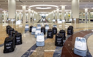 The robots are active throughout Terminal 1, Terminal 2, Concourse D, Dubai Cargo Village, and Al Maktoum International Airport (DWC).