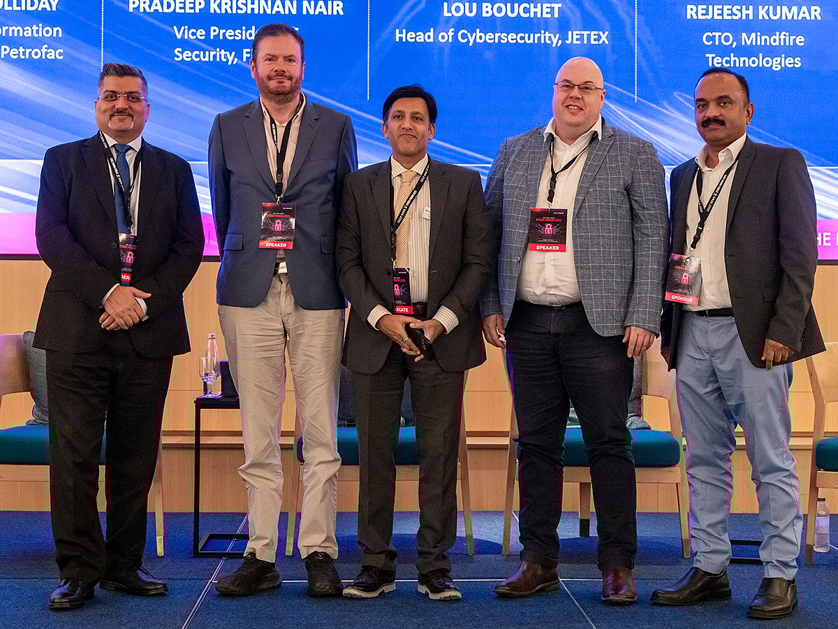 Panel discussion with moderator Aditya Kaushik along with Andrew Holliday, Pradeep Krishnan Nair, Lou Bouchet, Rejeesh Kumar