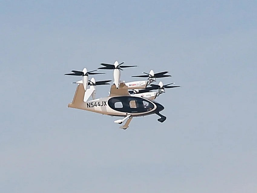 Joby Aviation’s pioneering aerial taxi during a special flight demonstration on the opening day of Dubai Airshow 2025.  