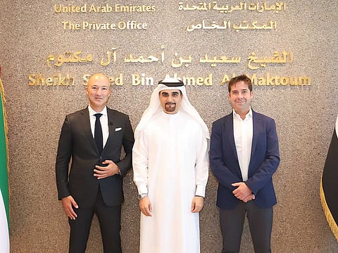 From left to right: Alexei Agratchev, CEO and Co-Founder of RetailNext; Hisham Al Gurg, CEO of Seed Group and The Private Office of Sheikh Saeed bin Ahmed Al Maktoum; Oriol Brichs, EMEA Sales Director at RetailNext.
