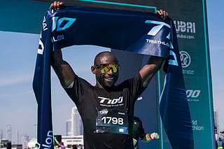 Ghani Souleymane has done something most people wouldn't even dream of attempting: he has completed his 100th consecutive triathlon in 100 days. 