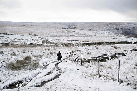 First snowfall of the season blankets the Yorkshire Dales as Arctic blast hits the UK