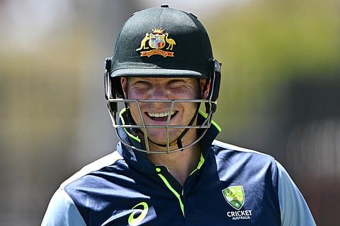 Australia’s Steve Smith arrives for a practice session at Optus Stadium in Perth on November 20, 2025, ahead of the first Ashes cricket Test match between Australia and England.
