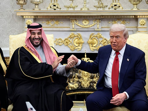 Crown Prince Mohammed bin Salman with US President Donald Trump. File photo