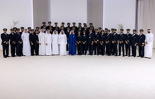 Sheikh Mohammed meets UAE National Emirates pilots