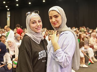 Ghazal Kasim Ali with Esraa Al Dabbas.
