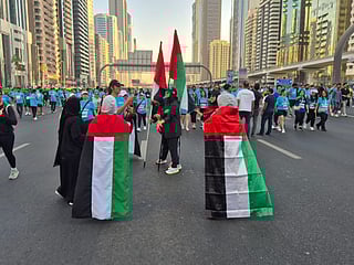 The UAE flag was out in full force