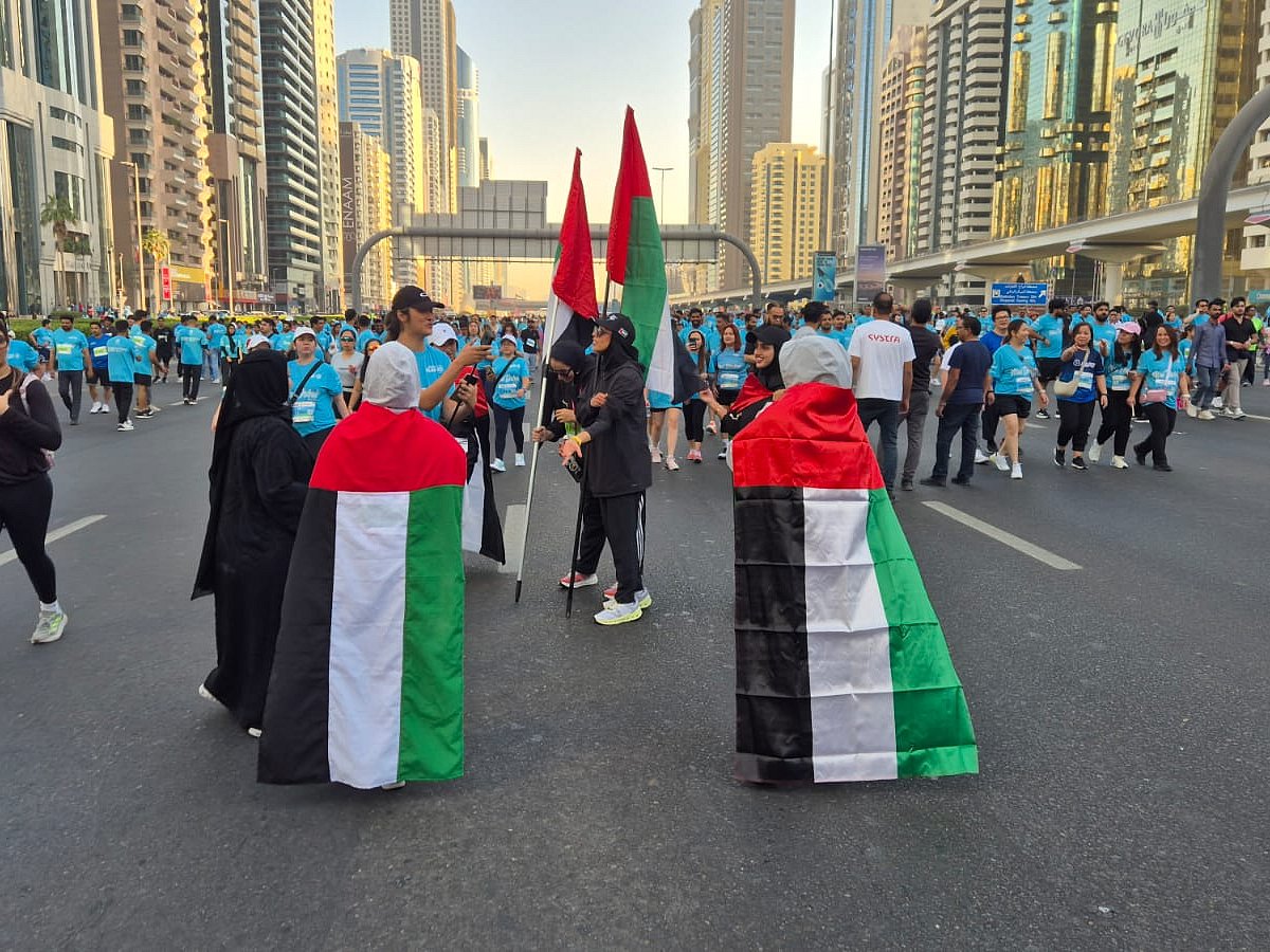 The UAE flag was out in full force