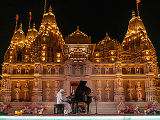 Emirati pianist Ahmed Al Hashemi mesmerises the audience at BAPS Mandir, Abu Dhabi.
