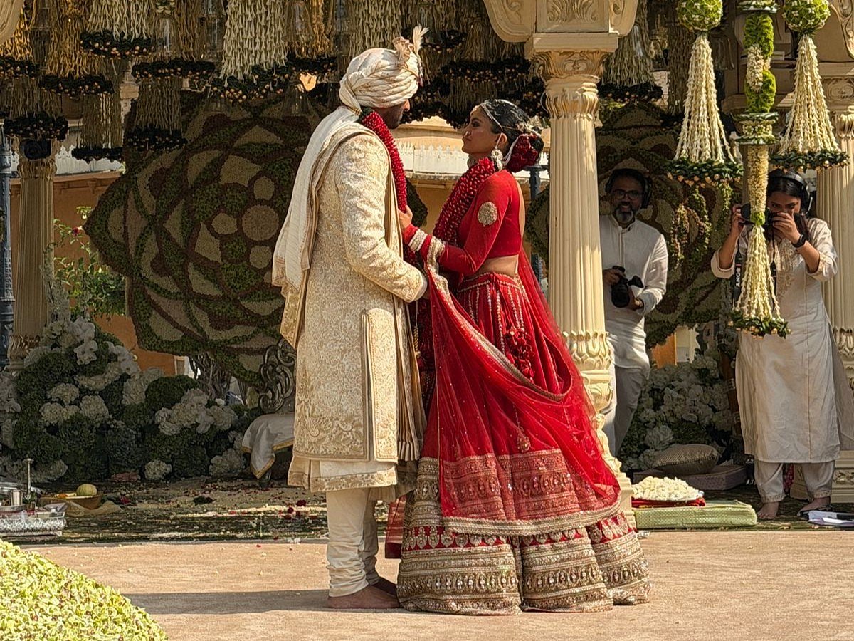 Netra Mantena on her big day in Udaipur