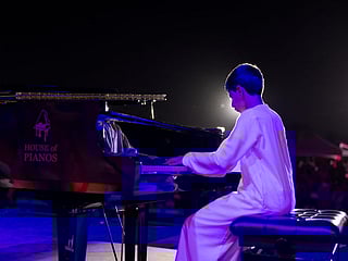 Local Emirati talent performing at the Abu Dhabi Festival.