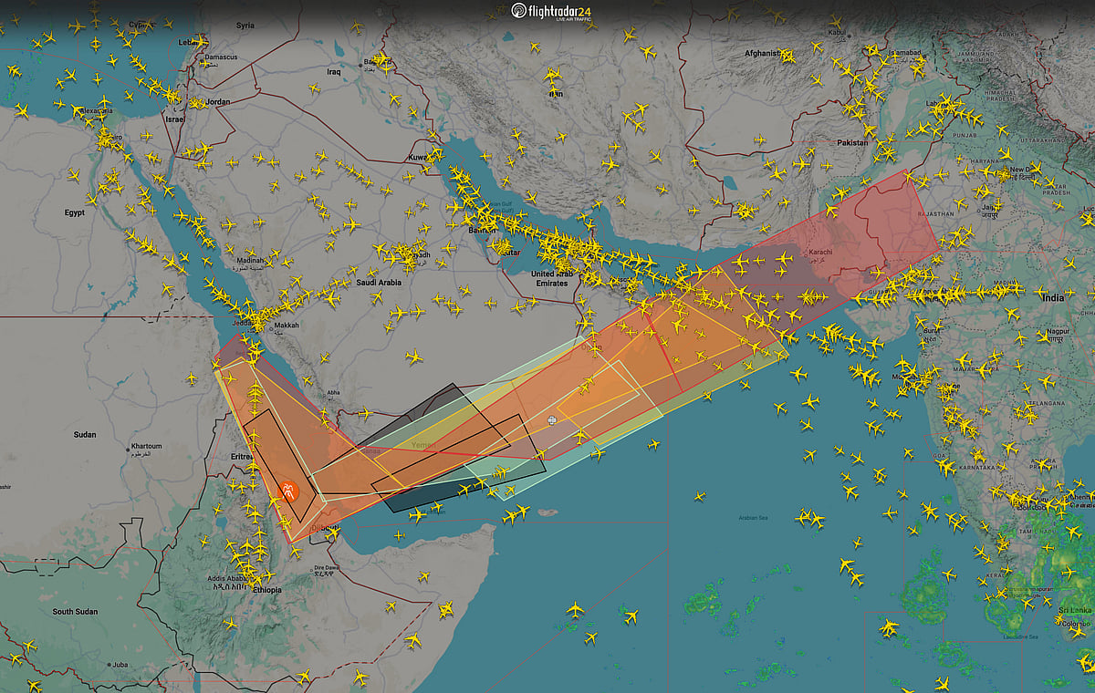 Airlines suspend services and reroute flights as high-altitude plume spreads across northern skies