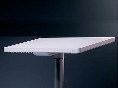 An Amazon Leo Ultra terminal. The name is a nod to the advanced low Earth orbit (LEO) satellite constellation already used by thousands of Starlink satellites.