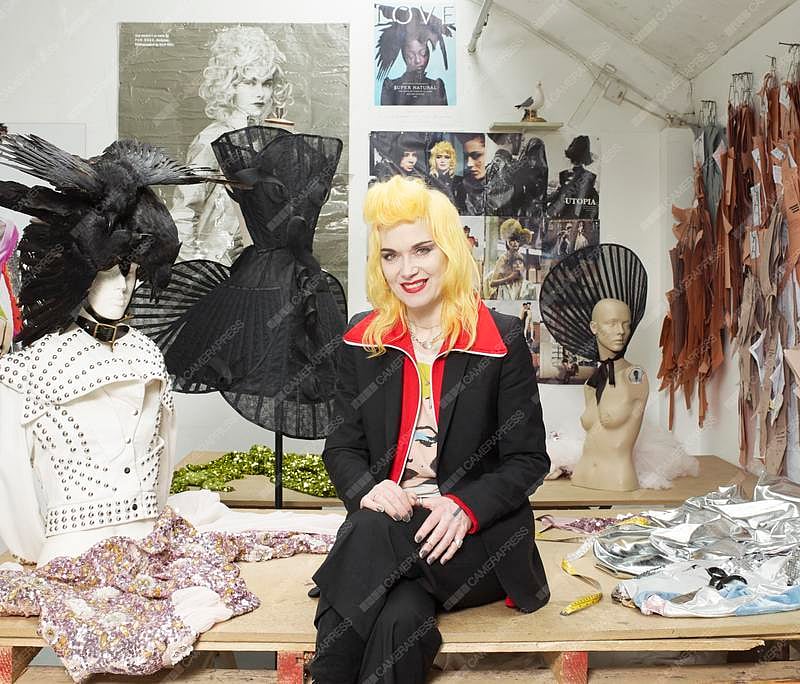 Scottish fashion designer Pam Hogg pictured in Her Studio In Hackney Wick, London, UK, 2013.