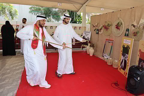 Gulf News staff celebrate Eid Al Etihad in the office premises.