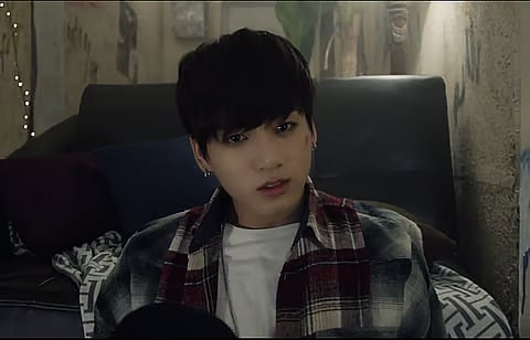 Jungkook in the song, Run