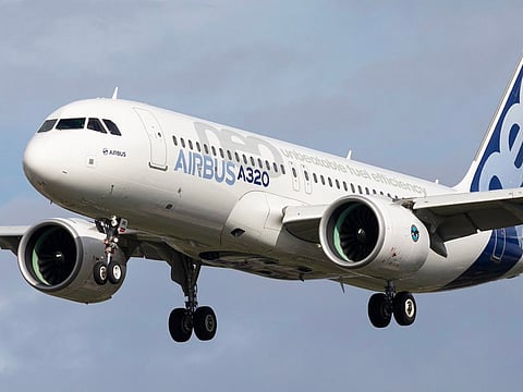 An Airbus 320. The European planemaker apologised for the inconvenience and is committed to supporting operators throughout the process, with safety remaining the absolute top priority.
