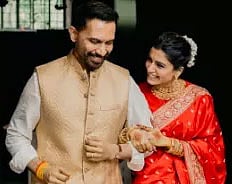 The couple shared pictures from their wedding on their social media handles.