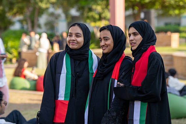 Students at the University of Wollongong in Dubai celebrate UAE National Day with tradition, talent and community energy.