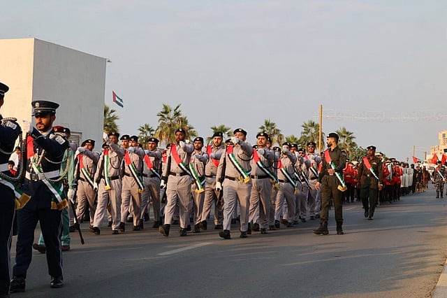 Ajman Police marked the 54th Union Day with a national celebration featuring a military parade, joined by civil defense, local authorities and a large crowd of citizens and residents.