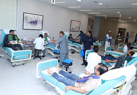 More than 300 people donated blood at a camp organised by Dubai KMCC Kasaragod District Committee and Kindness Blood Donation Team.