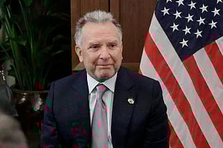 Special Envoy Steve Witkoff attends a meeting with Ukrainian officials Sunday, Nov. 30, 2025, in Hallandale Beach, Fla.