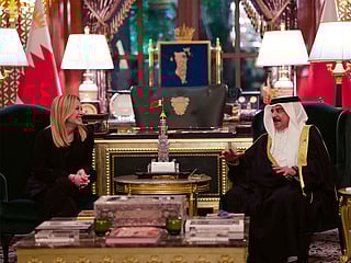King Hamad bin Isa Al Khalifa received on Tuesday Italian Prime Minister Giorgia Meloni, at Al Sakhir Palace during her visit to Bahrain to attend the 46th Gulf Cooperation Council Summit as a Guest of Honour.