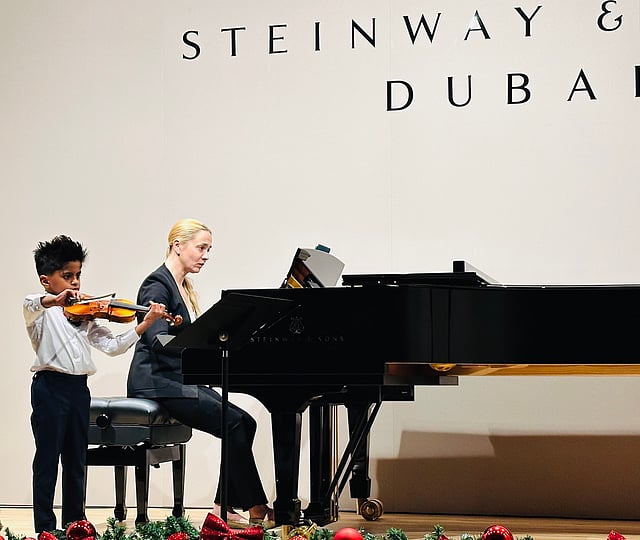 Dubai’s violin prodigy Kabir Khan, 5, shines at Young Musician of UAE 2025