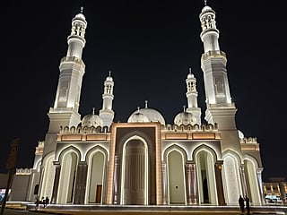 Imam Al Nawawi mosque near Al Estiqlal Square in Sharjah. 