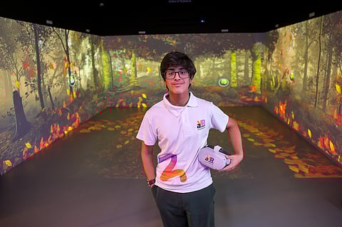 Aggelos Ahuja 16, Co founder, VR Academy. Virendra Saklani/Gulf News