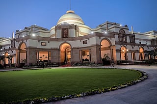 Hyderabad House was built in the 1920s for the Nizam of Hyderabad by architect Edwin Lutyens.