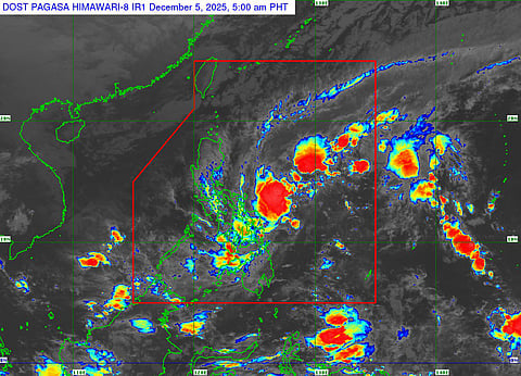 As of 5am on Friday (December 5), Tropical Depression Wilma, the 23rd to hit the country in 2025, is seen in the eastern Visayas.