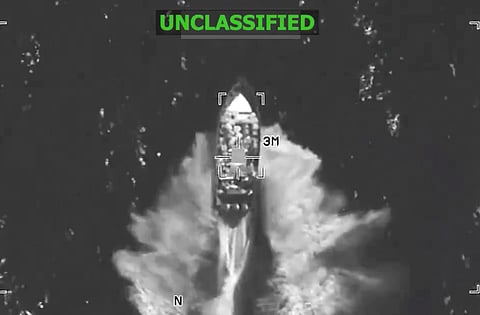 US forces strike an alleged drug trafficking boat in the eastern Pacific on December 4, 2025, killing 4 people, bringing the death toll from Washington's controversial anti-narcotics campaign to 87. File photo