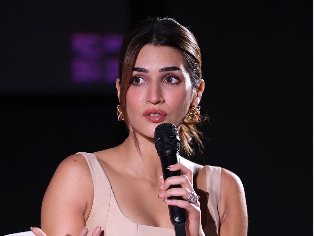 Kriti Sanon remained unflappable, funny, warm, and entirely in command of the room, in Jeddah. 