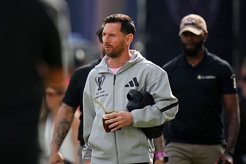 The jersey of Lionel Messi #10 of Inter Miami CF is displayed next to the match pennant inside the dressing room prior to the Audi 2025 MLS Cup Final match between Inter Miami CF and Vancouver Whitecaps FC at Chase Stadium on December 06, 2025 in Fort Lauderdale, Florida.