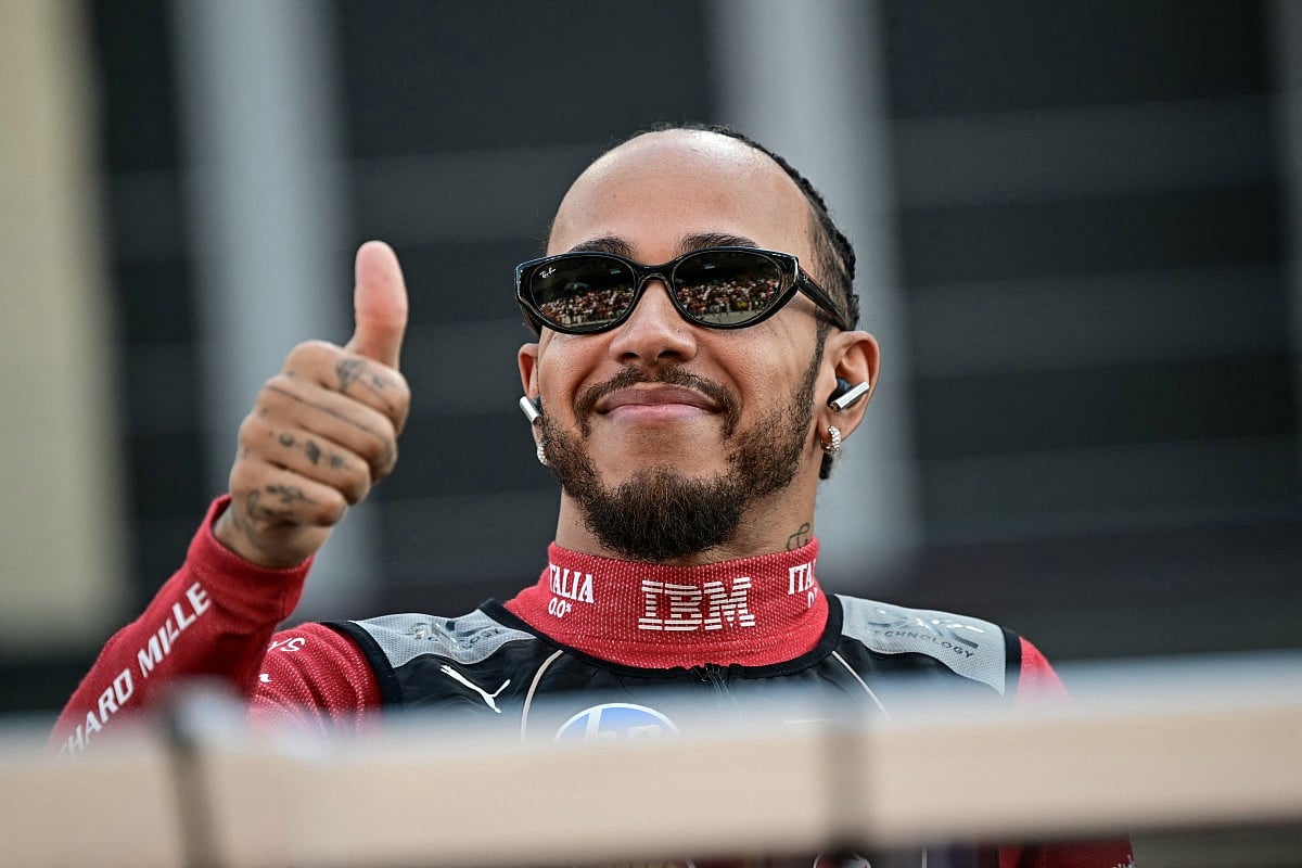 F1 star Hamilton visits Gaza aid facility in Jordan