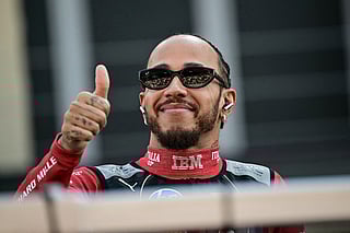 Ferrari's British driver Lewis Hamilton